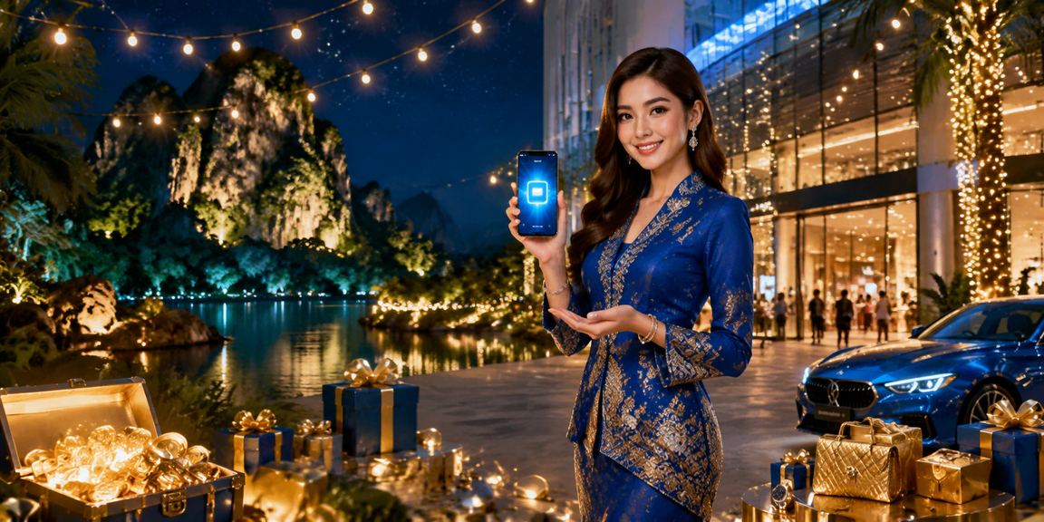 A player in baju kurung in Ipoh making a deposit for online casino games